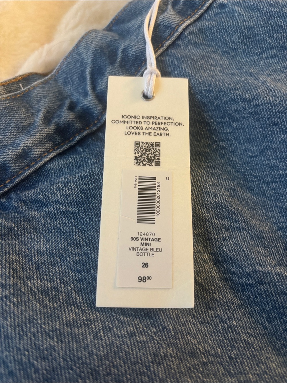 Aritzia Denim Forum High-Rise Mini Skort in Light Blue - Picture 5 of 5